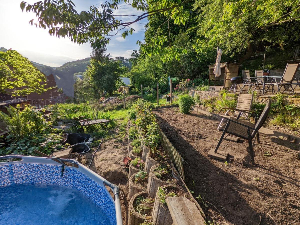 Urlaubsmagie - Bad Schandau Fusslaufig, Garten, Pool - R1 Rathmannsdorf Luaran gambar